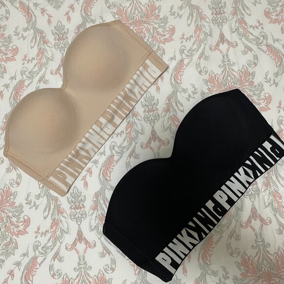 Victoria's Secret PINK Strapless Push-Up Bra Bundle | Small - Picture 1 of 4